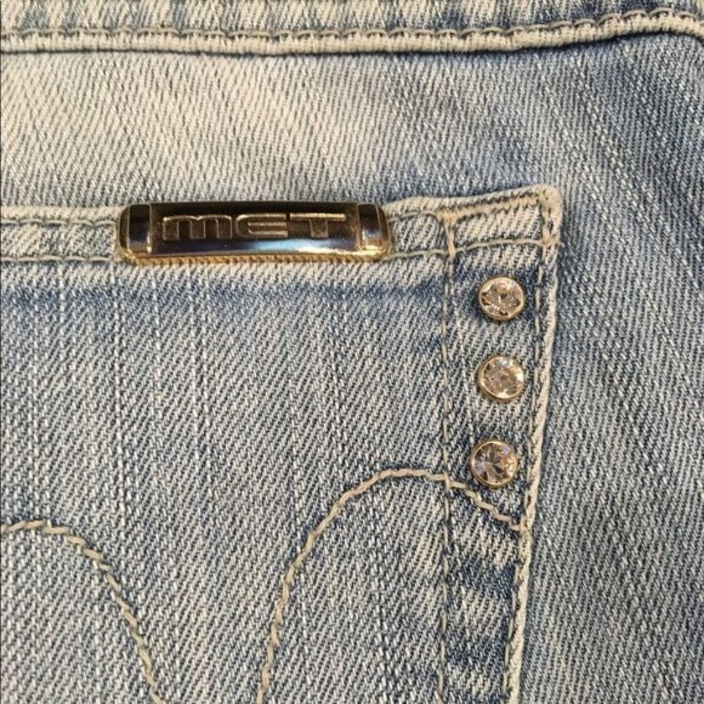 MET In Jeans Skinny Light Blue Jeans Sz 27 - Made In Italy - Picture 6 of 7